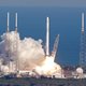 The SpaceX Falcon 9 rocket lifts off from Kennedy Space Center in Cape Canaveral on April 8, 2016. (Associated Press)